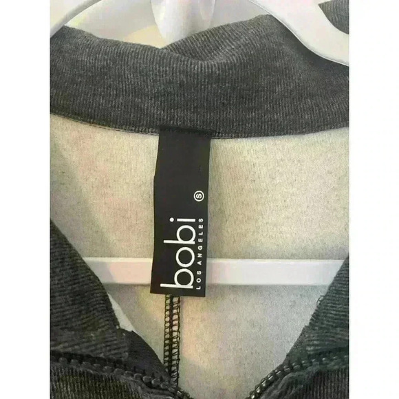 NWOT BOBI Womens Grey long sleeve Jumpsuit Drawstring Waist Size Small SOFT WARM - Picture 3 of 4